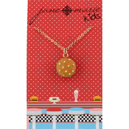 14" Kids Hamburger Necklace, 3" Ext