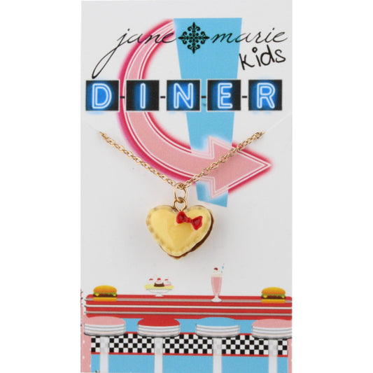 14" Kids Heart Pie Necklace, 3" Ext