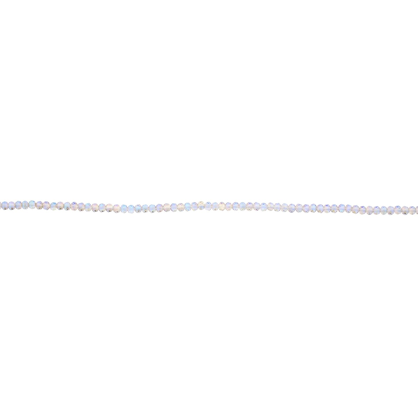 18" AB Blue Beaded Delicate Layering Necklace, 3" Ext
