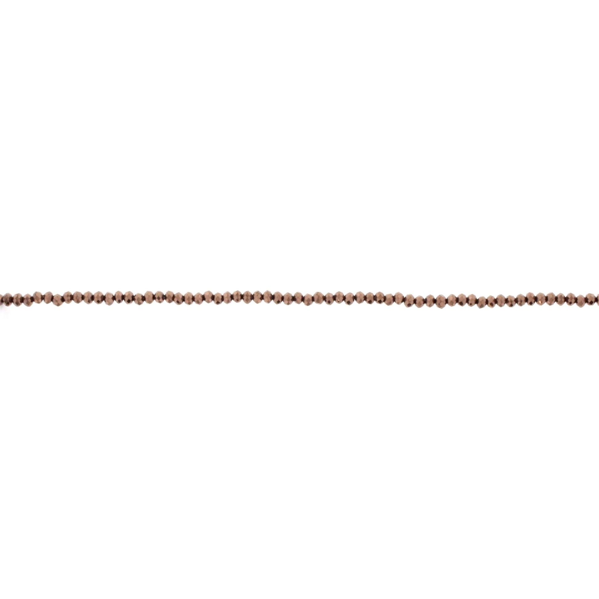 18" Chocolate Beaded Delicate Layering Necklace, 3" Ext