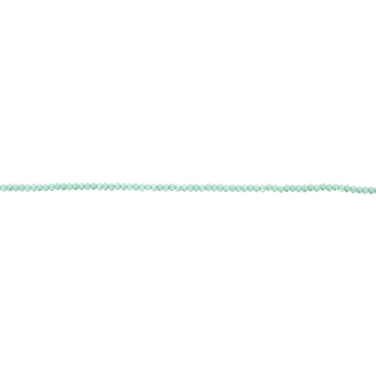 18" Green Mint Beaded Delicate Layering Necklace, 3" Ext