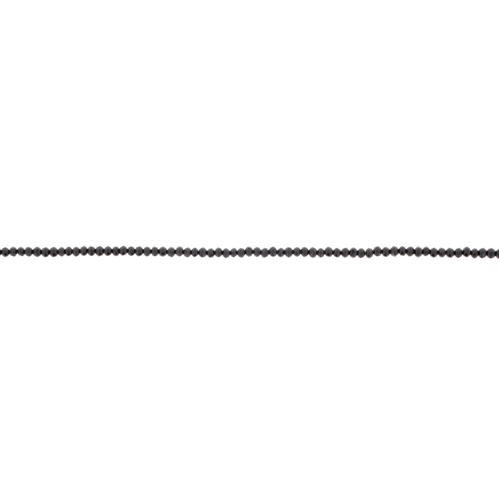 18" Jet Beaded Delicate Layering Necklace, 3" Ext
