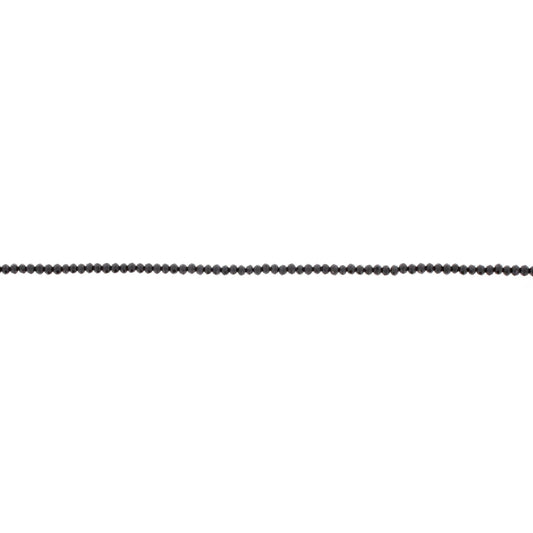 18" Jet Beaded Delicate Layering Necklace, 3" Ext
