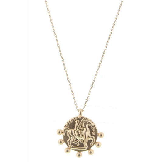 16" to 24" Gold Horse Coin Adjustable Necklace