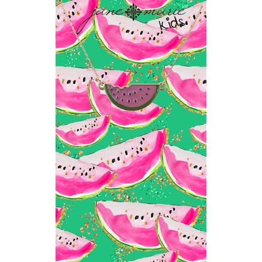 Kids 14" Watermelon Slice Necklace, 2" Ext