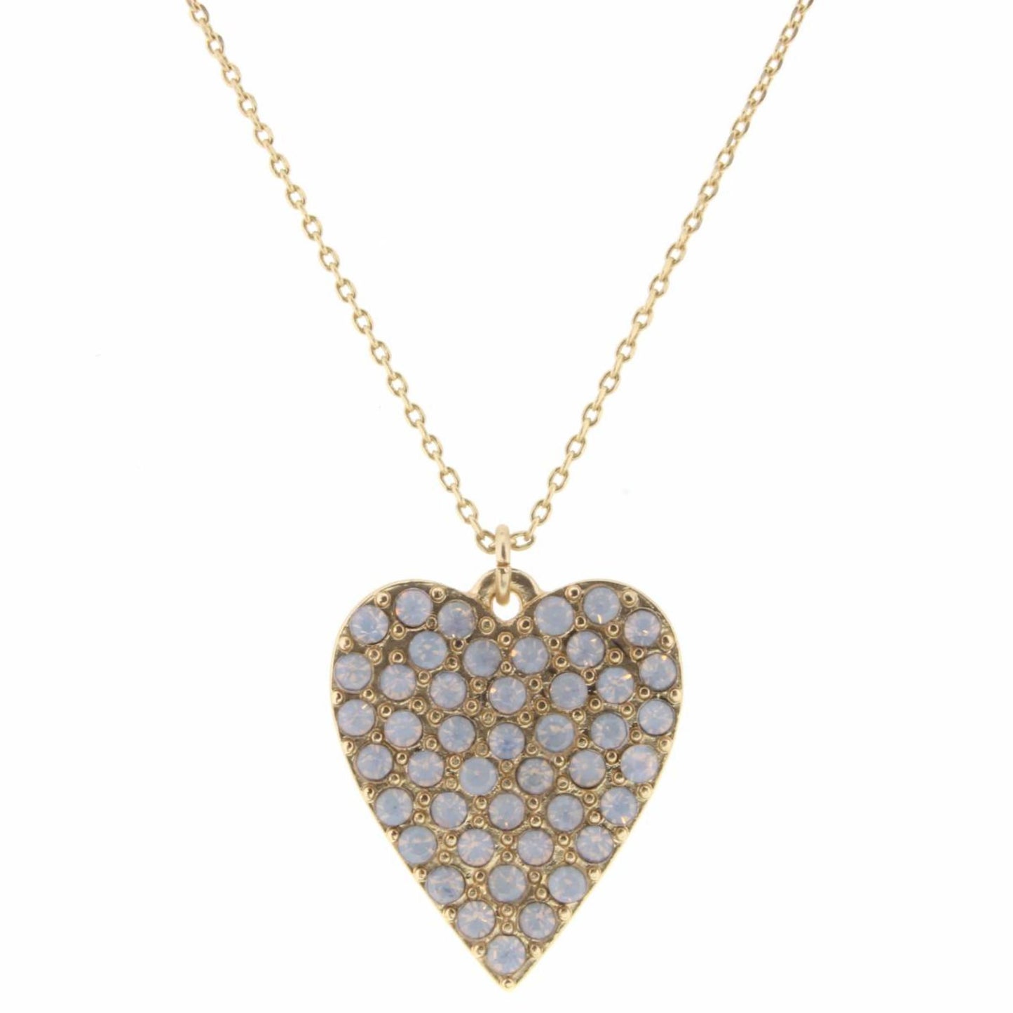 Kids 14" Moonstone Heart Necklace, 2" Ext