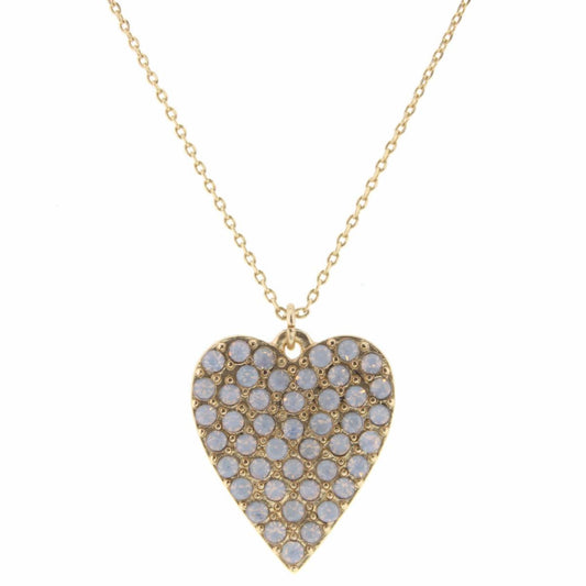 Kids 14" Moonstone Heart Necklace, 2" Ext