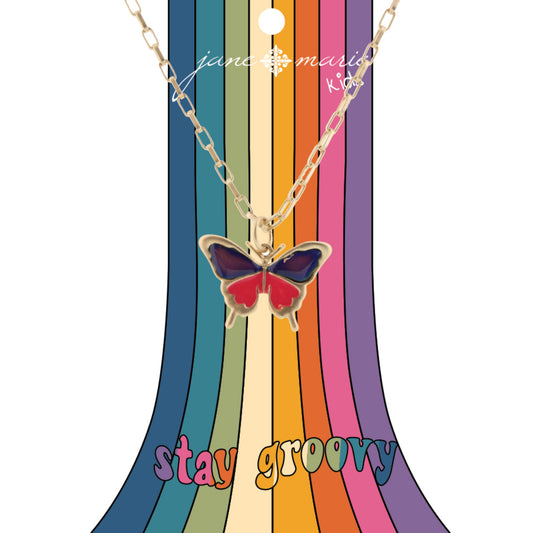 Kids 14" Mood Changing Butterfly Necklace