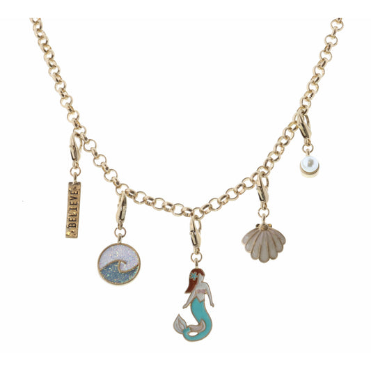 Kids 14" "Believe" and Coordinating Removable Charms Necklace, 3" Ext