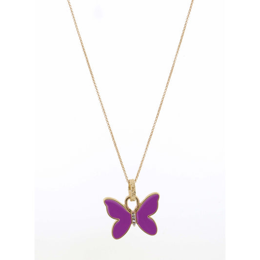 Kids 14" Purple Butterfly Necklace, 3" Ext