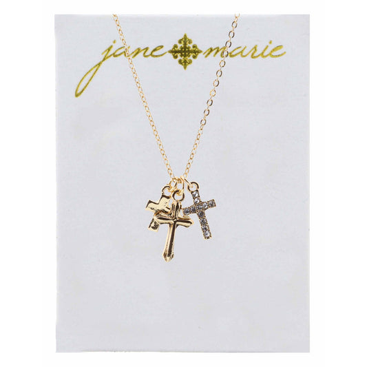 16" Bee, Rhinestone Barr, and Rose Quartz Hexagon Necklace, 3" Ext