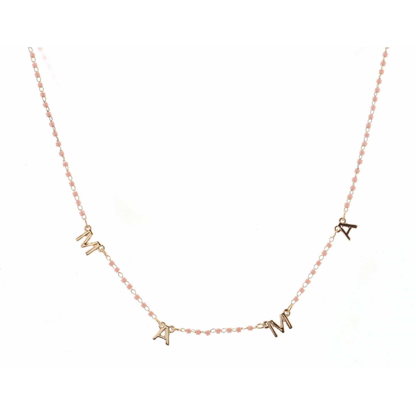 16" Faceted Pink Mama Necklace, 3" Ext