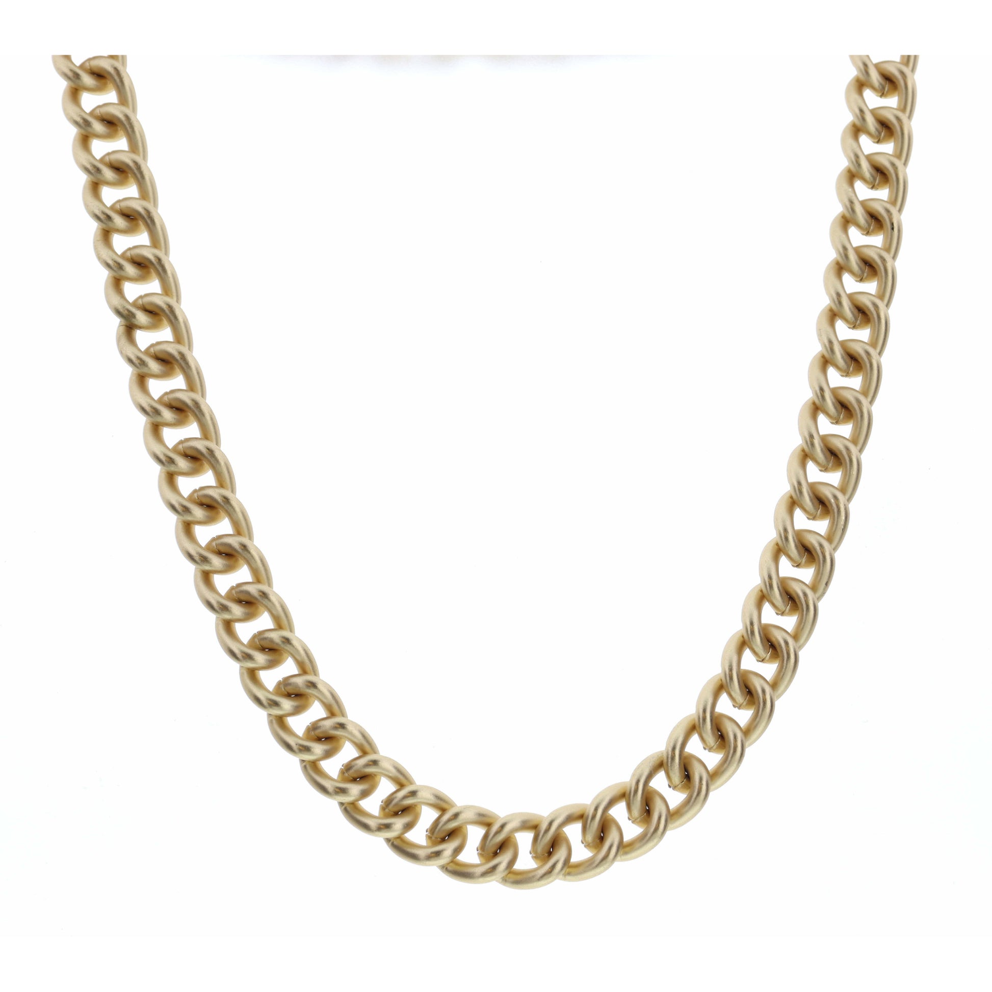16" Gold Curb Chain Necklace , 3" Ext