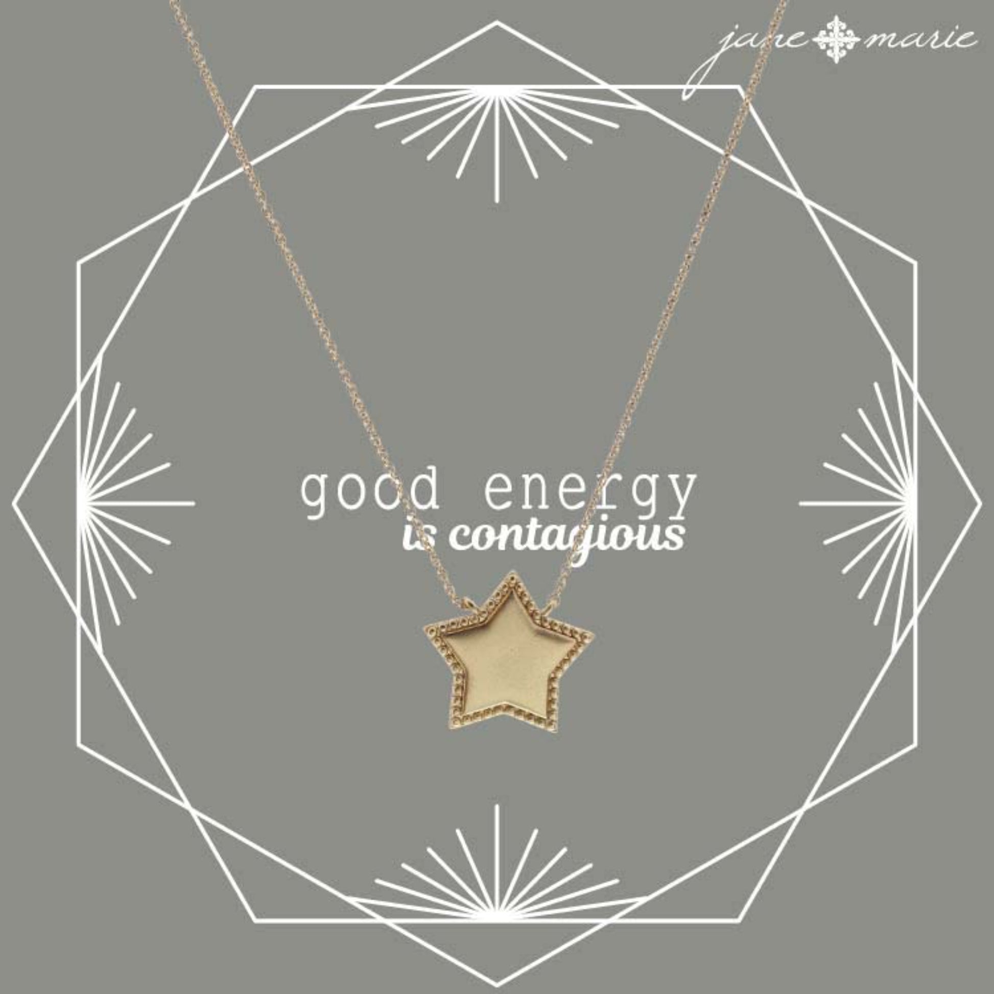 16" Gold  Star with Raised Stud Accents Necklace, 3" Ext