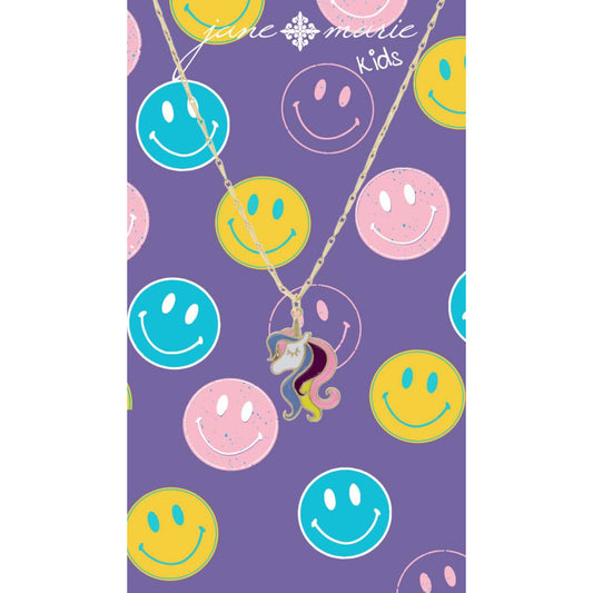 Kids 16" Multi Mane Unicorn Necklace, 3" Ext
