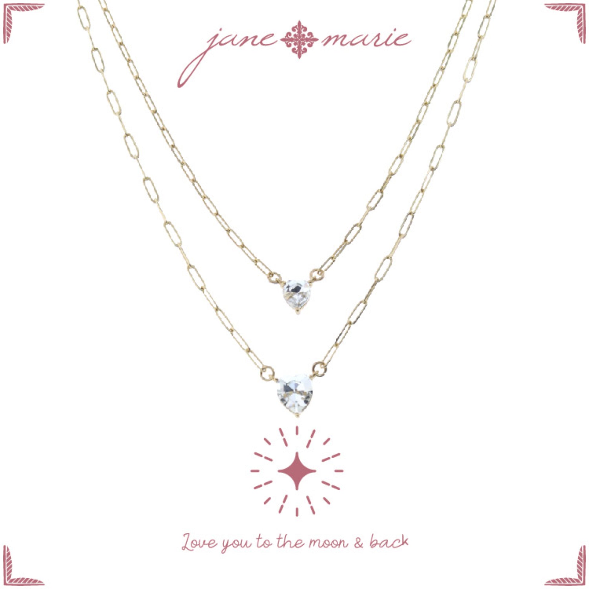 Kids 14", 16" Mom + Daughter Set, Hearts Necklace, 3" Ext