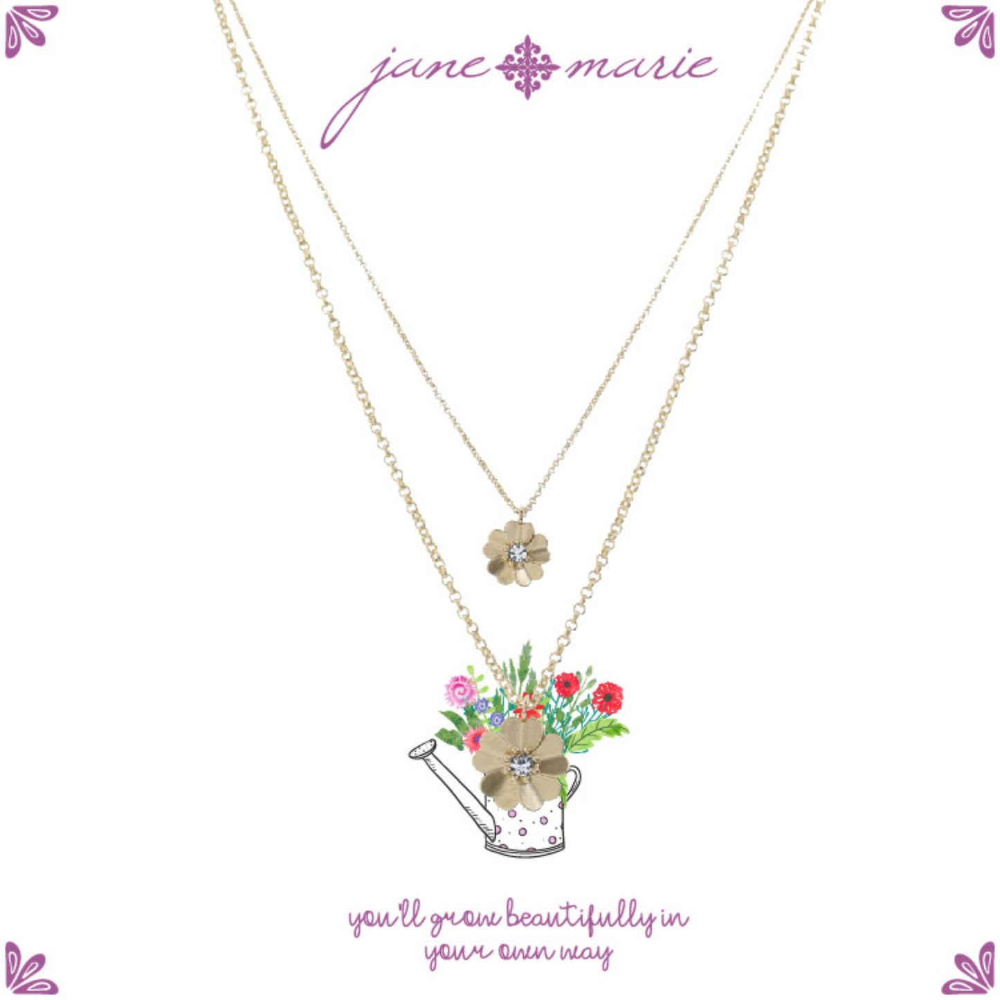 Kids 14", 16" Mom + Daughter Set,Flower, Flower Necklace, 3" Ext