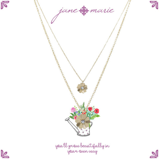 Kids 14", 16" Mom + Daughter Set,Flower, Flower Necklace, 3" Ext