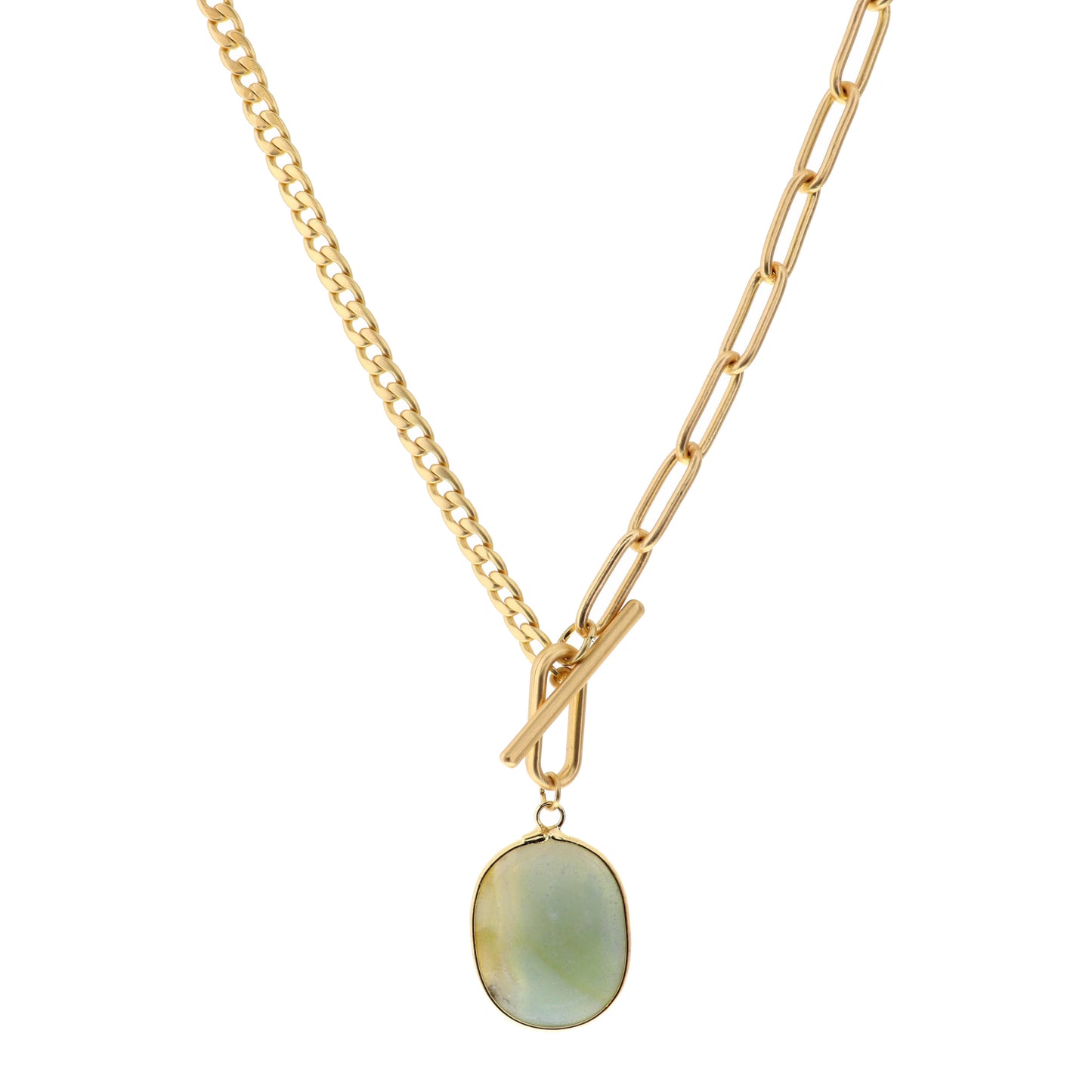 16" Amazonite Pendant Necklace, 3" Ext