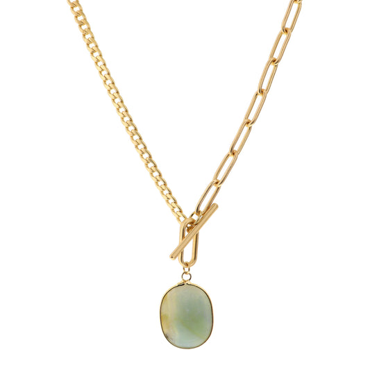 16" Amazonite Pendant Necklace, 3" Ext