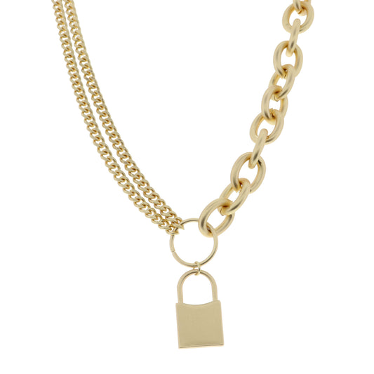16" Matte Lock Necklace, 3" Ext