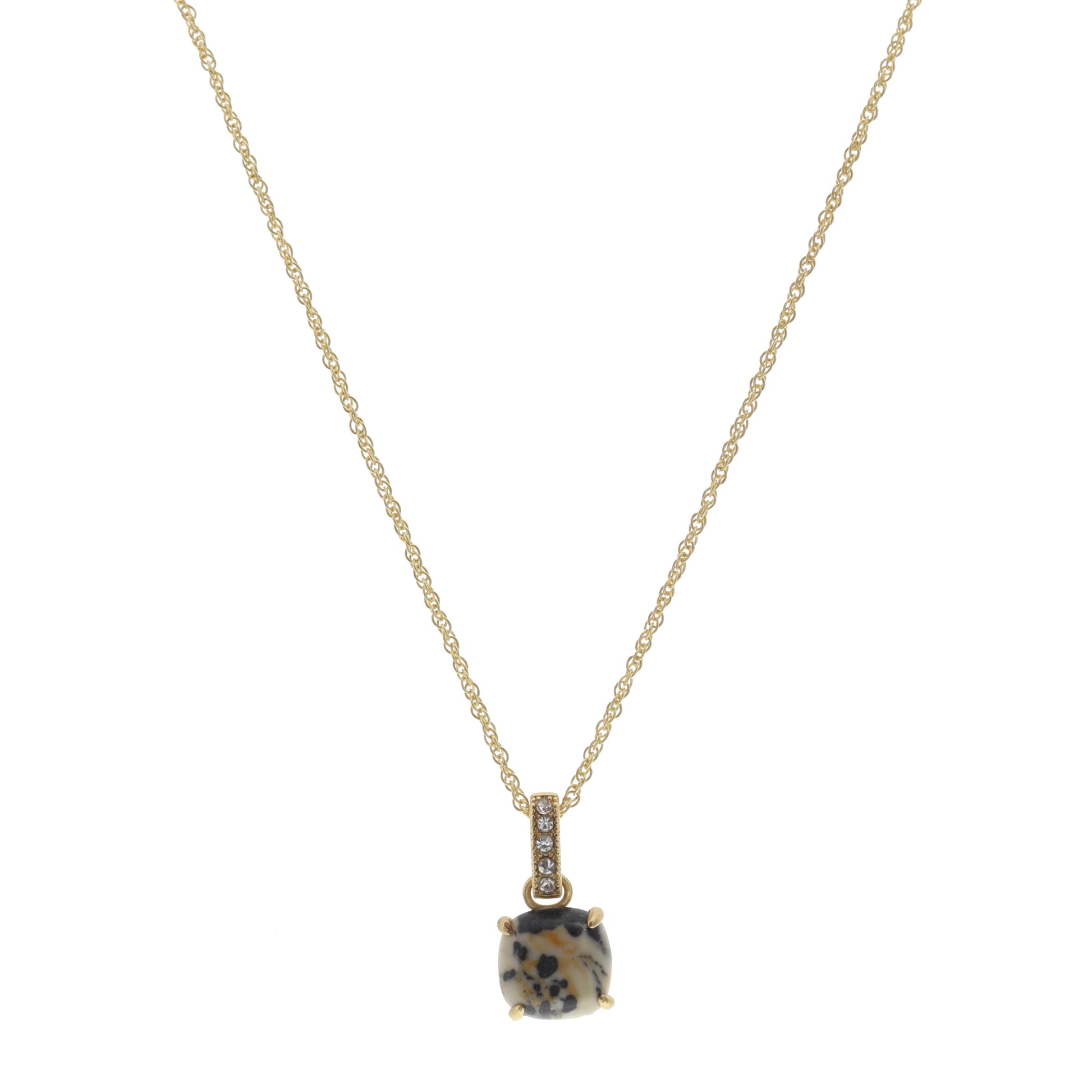 16" Dalmatian Cushion Necklace, 3" Ext