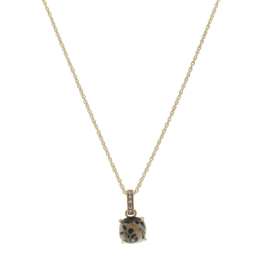 16" Dalmatian Cushion Necklace, 3" Ext