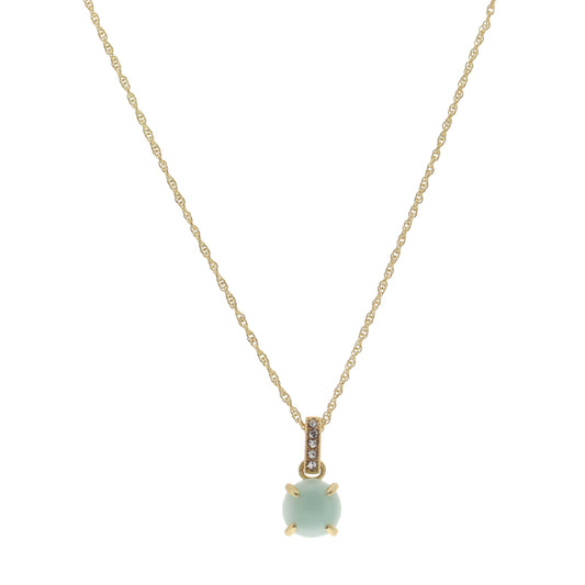 16" Amazonite Circle Necklace, 3" Ext