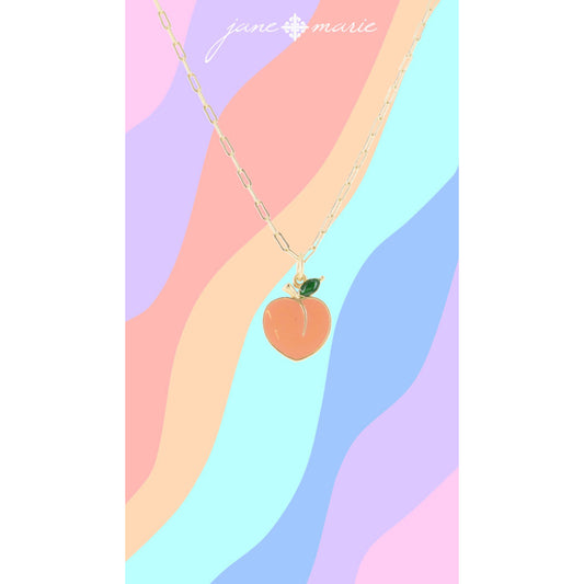 Kids Enamel Peach Necklace