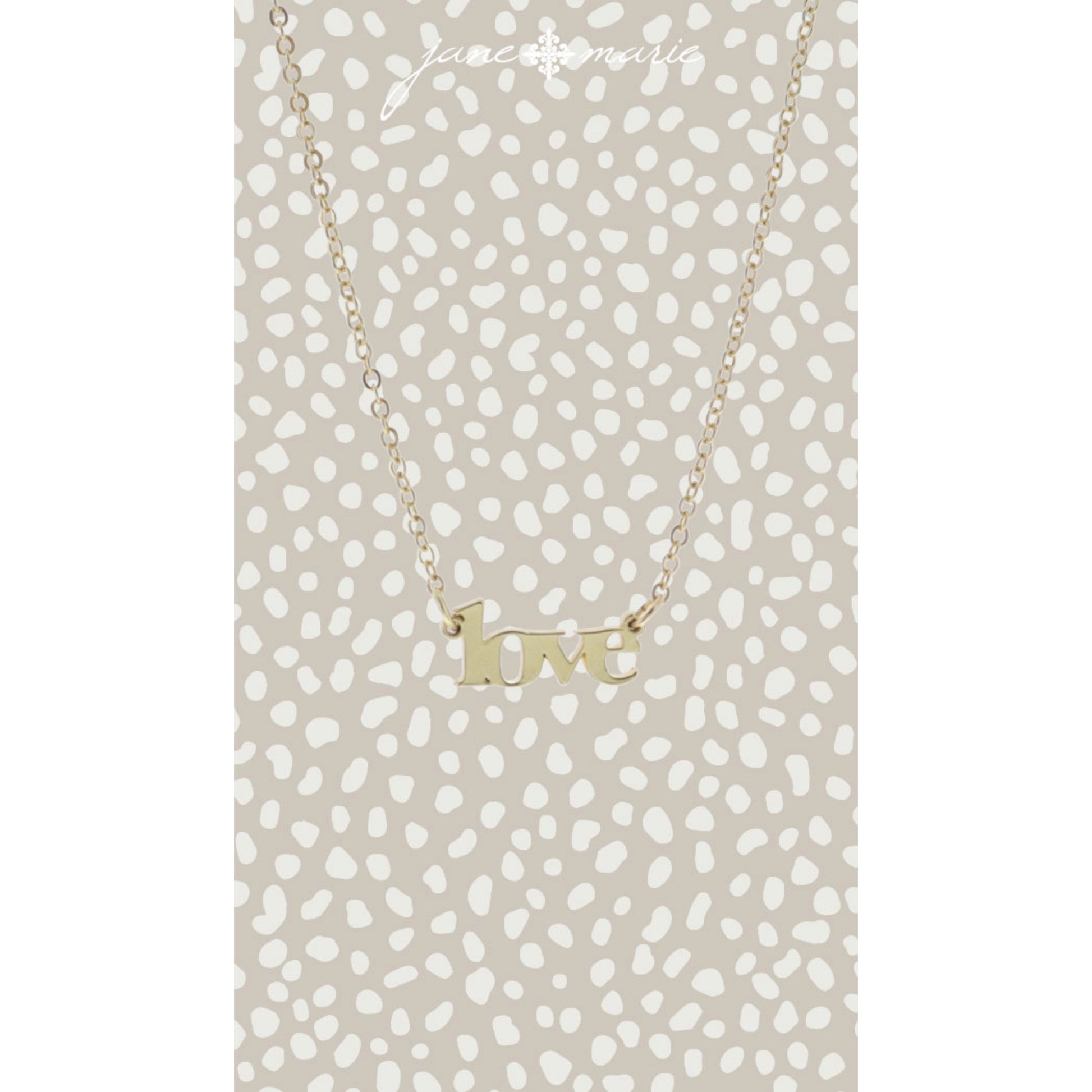 Gold "love" Bar Necklace