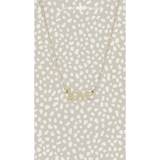 Gold "love" Bar Necklace