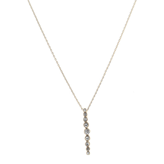 Circle Crystal Bar Necklace