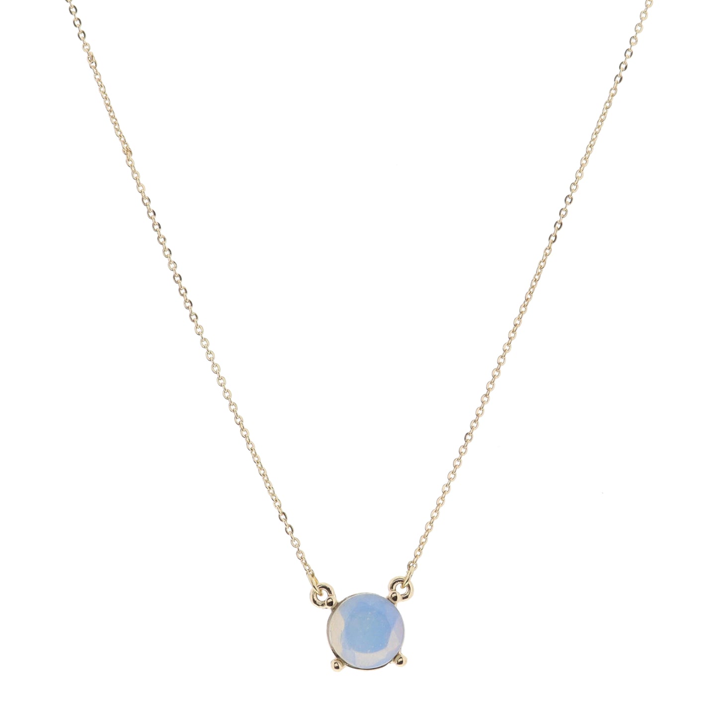 Circle Moonstone Crystal Necklace