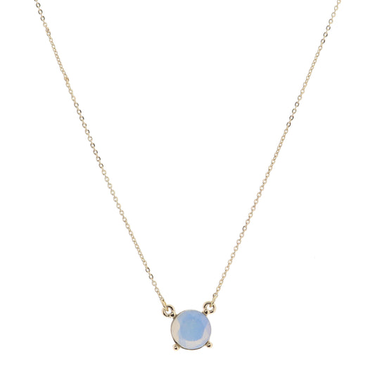 Circle Moonstone Crystal Necklace