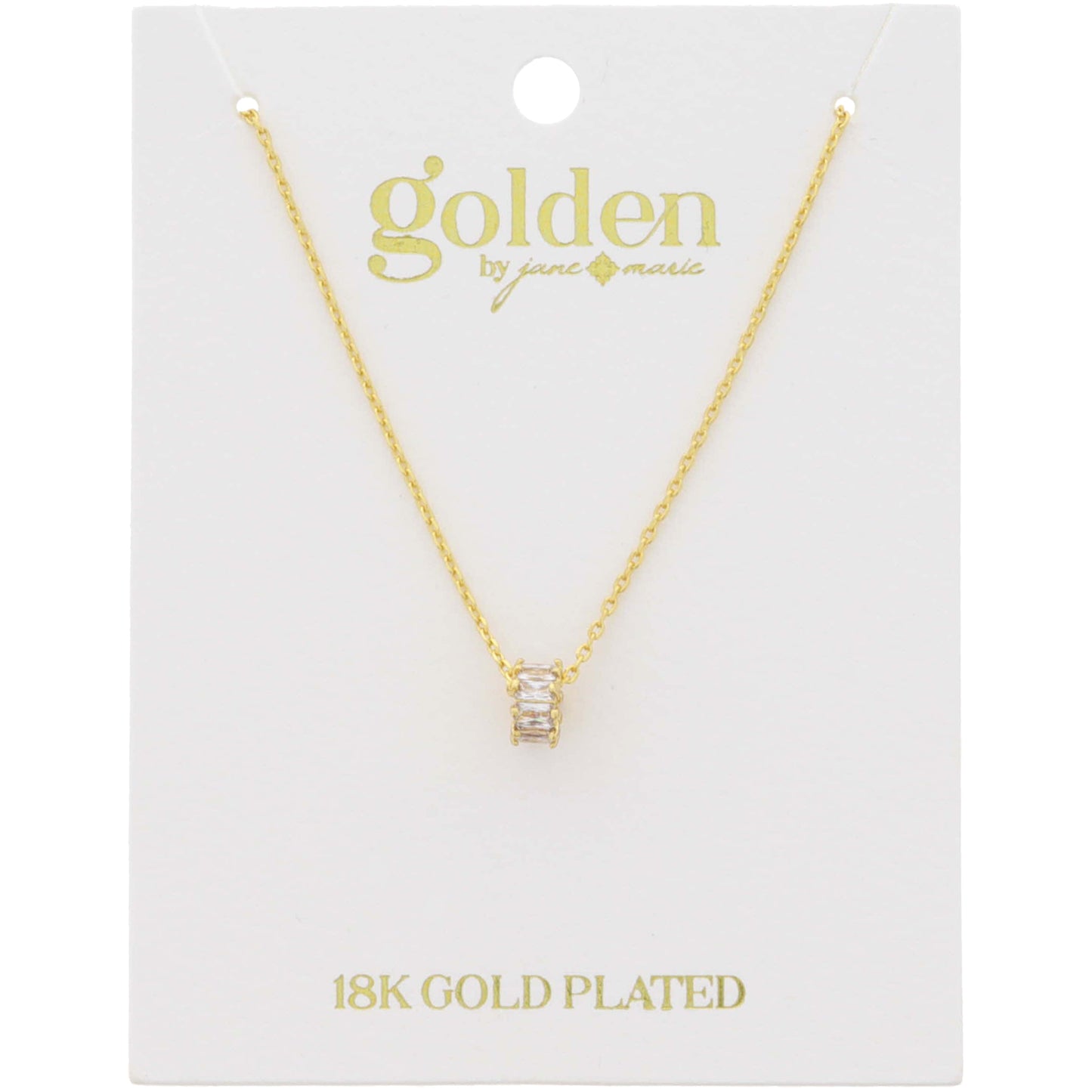 18K Gold Plated Multi Clear Crystal and Opal Cluster Necklace