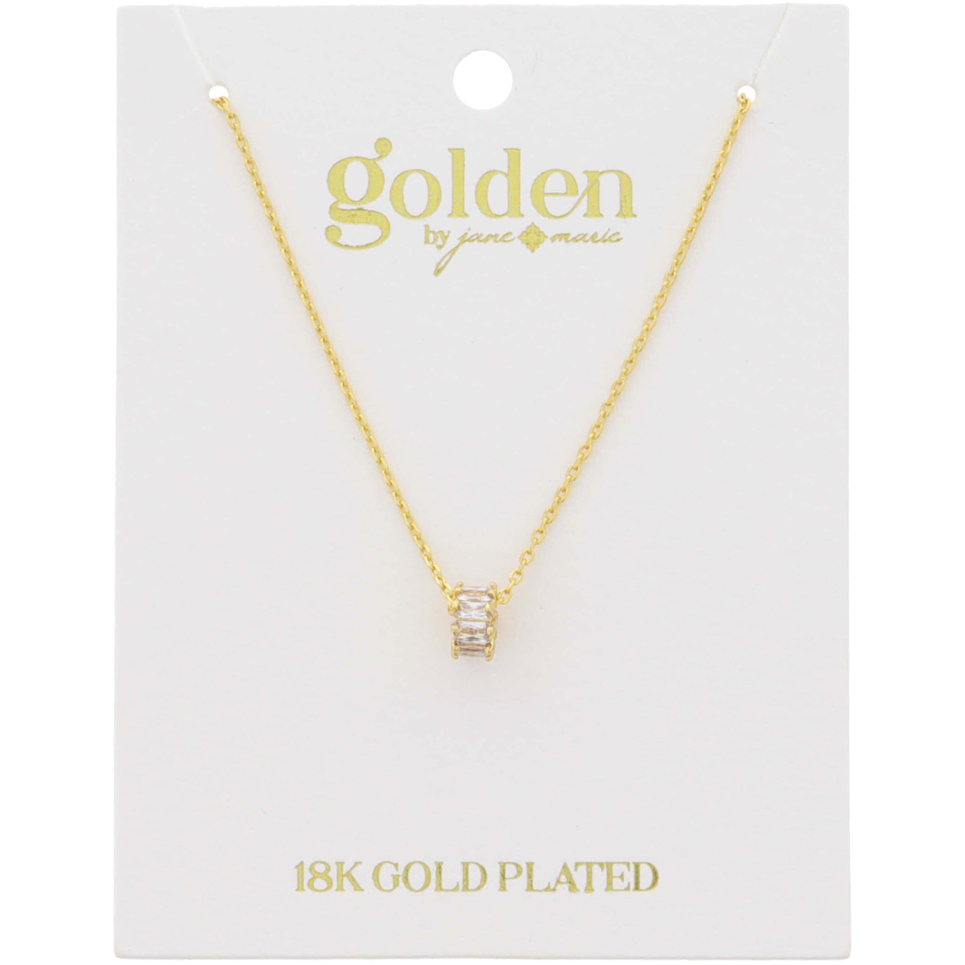 18K Gold Plated Multi Clear Crystal and Opal Cluster Necklace