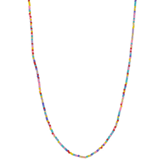 Golden Color Wheel! 18K Gold Plated Multi Beaded Necklace