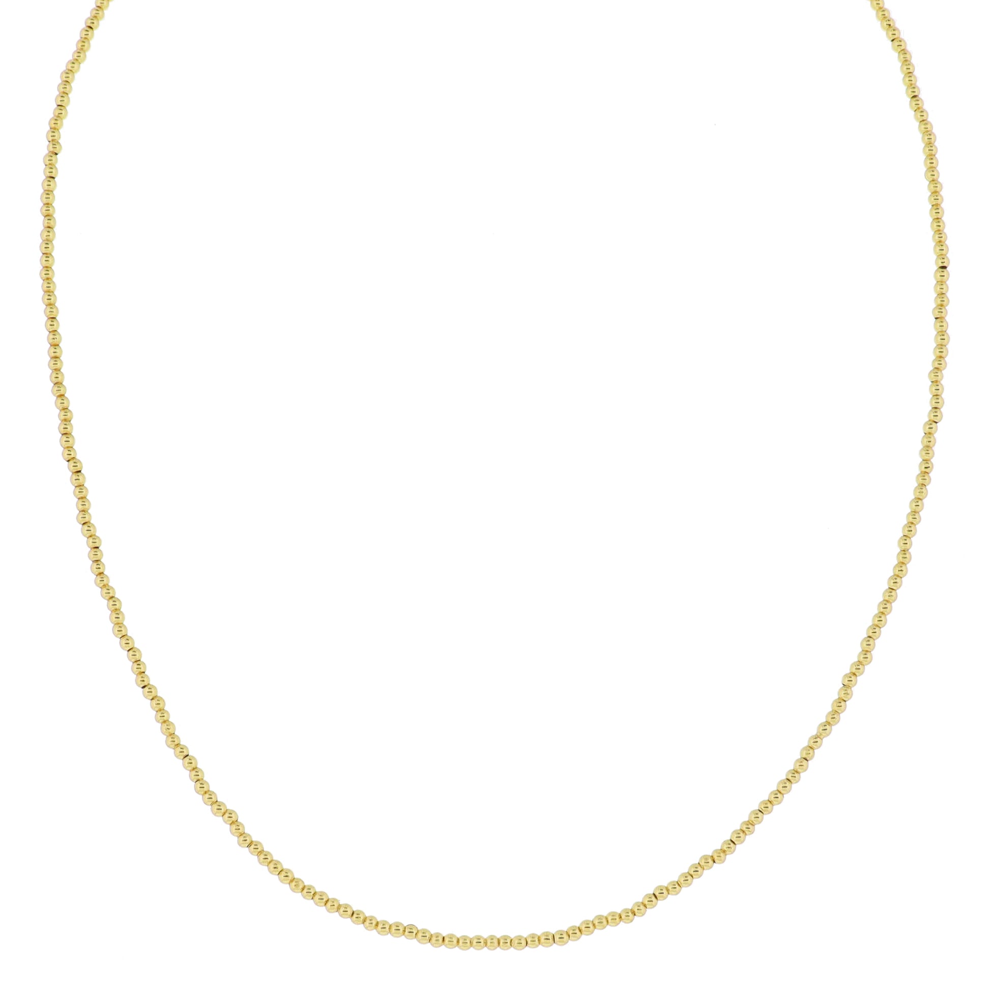 My Golden Chain! 18K Gold Plated X-Small Gold Ball Beaded Strand Necklace