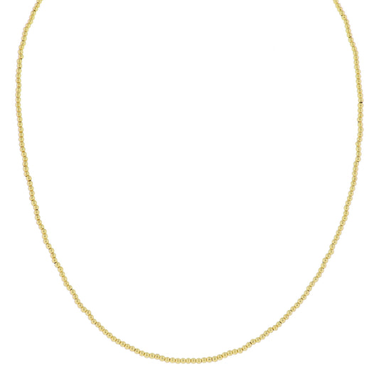 My Golden Chain! 18K Gold Plated X-Small Gold Ball Beaded Strand Necklace