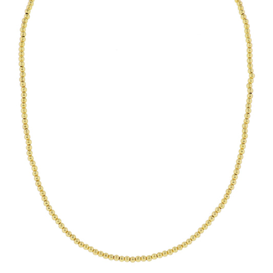 My Golden Chain! 18K Gold Plated Small Gold Ball Beaded Strand Necklace