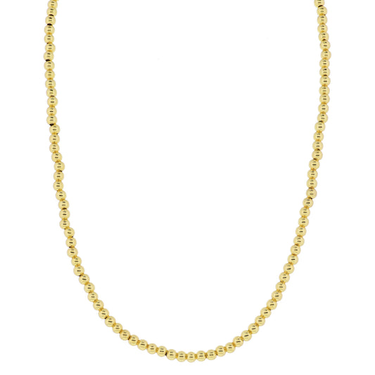 My Golden Chain! 18K Gold Plated Medium Gold Ball Beaded Strand Necklace