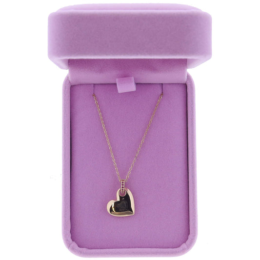 16" Hot Pink Crystal Oval Link with Sideways Gold Heart Necklace, 3" Ext