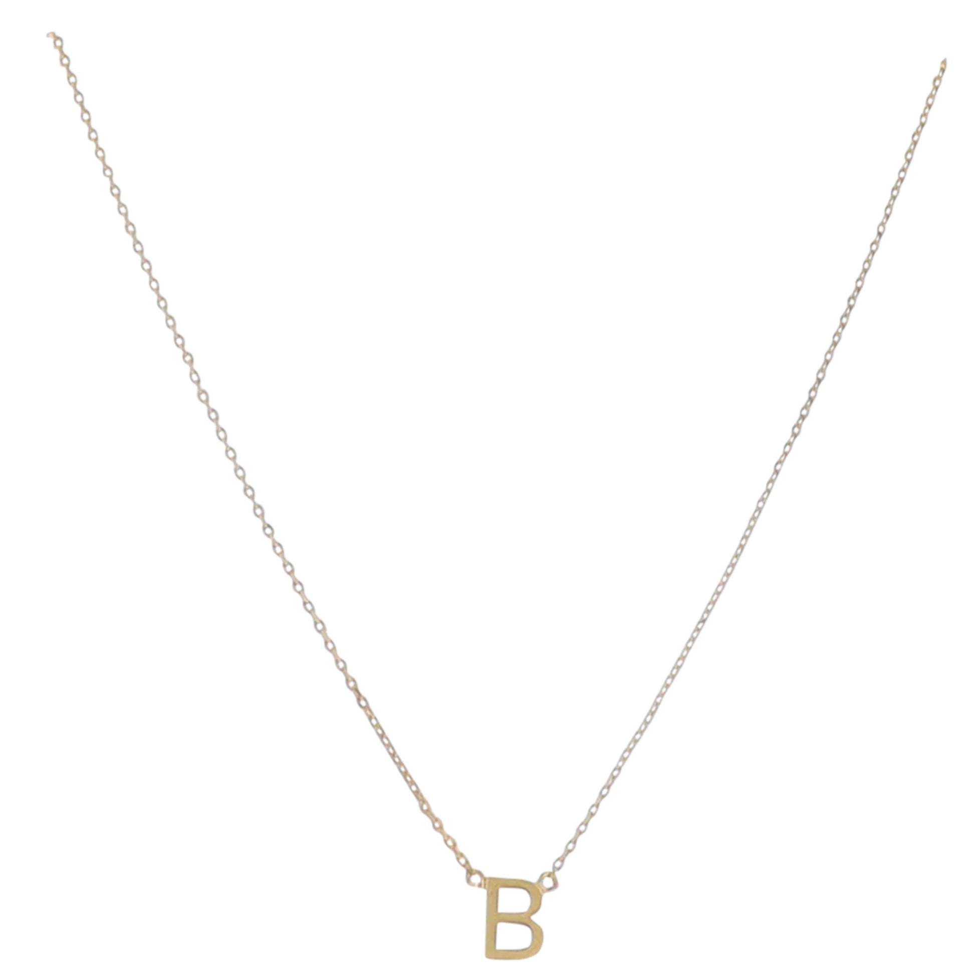Kids Kids 15" 18K Gold Plated Initial "B" Chain Necklace