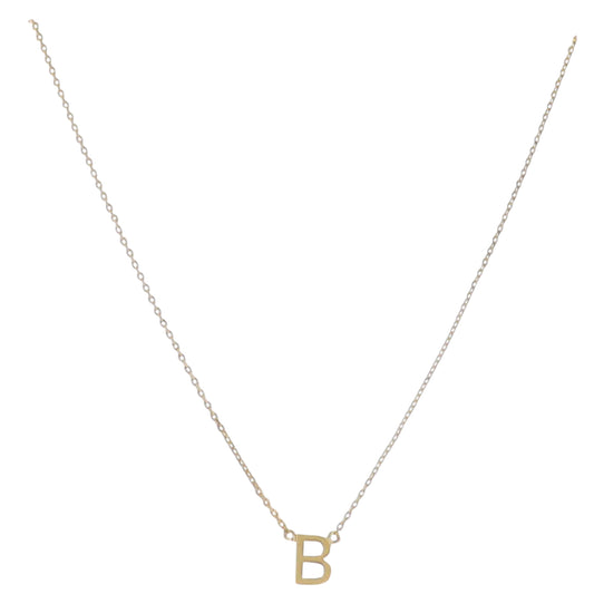 Kids Kids 15" 18K Gold Plated Initial "B" Chain Necklace