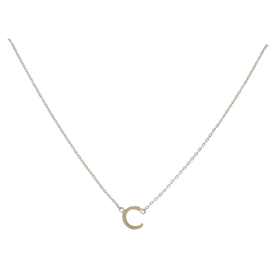 Kids Kids 15" 18K Gold Plated Initial "C" Chain Necklace