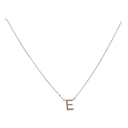 Kids Kids 15" 18K Gold Plated Initial "E" Chain Necklace