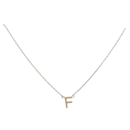 Kids Kids 15" 18K Gold Plated Initial "F" Chain Necklace