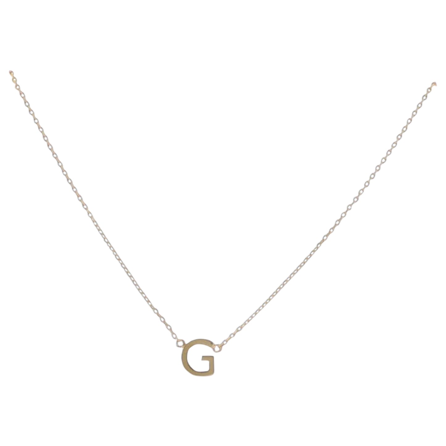 Kids Kids 15" 18K Gold Plated Initial "G" Chain Necklace