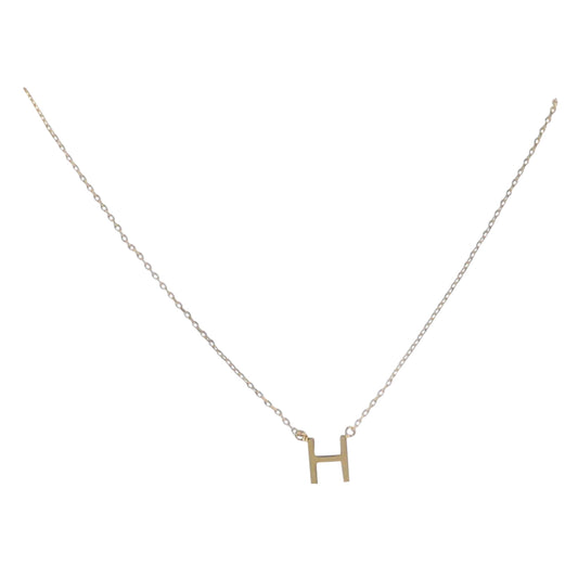 Kids Kids 15" 18K Gold Plated Initial "H" Chain Necklace