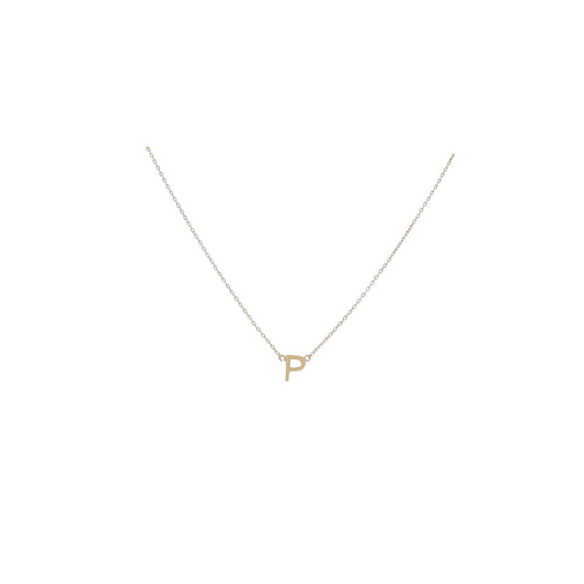 Kids Kids 15" 18K Gold Plated Initial "P" Chain Necklace